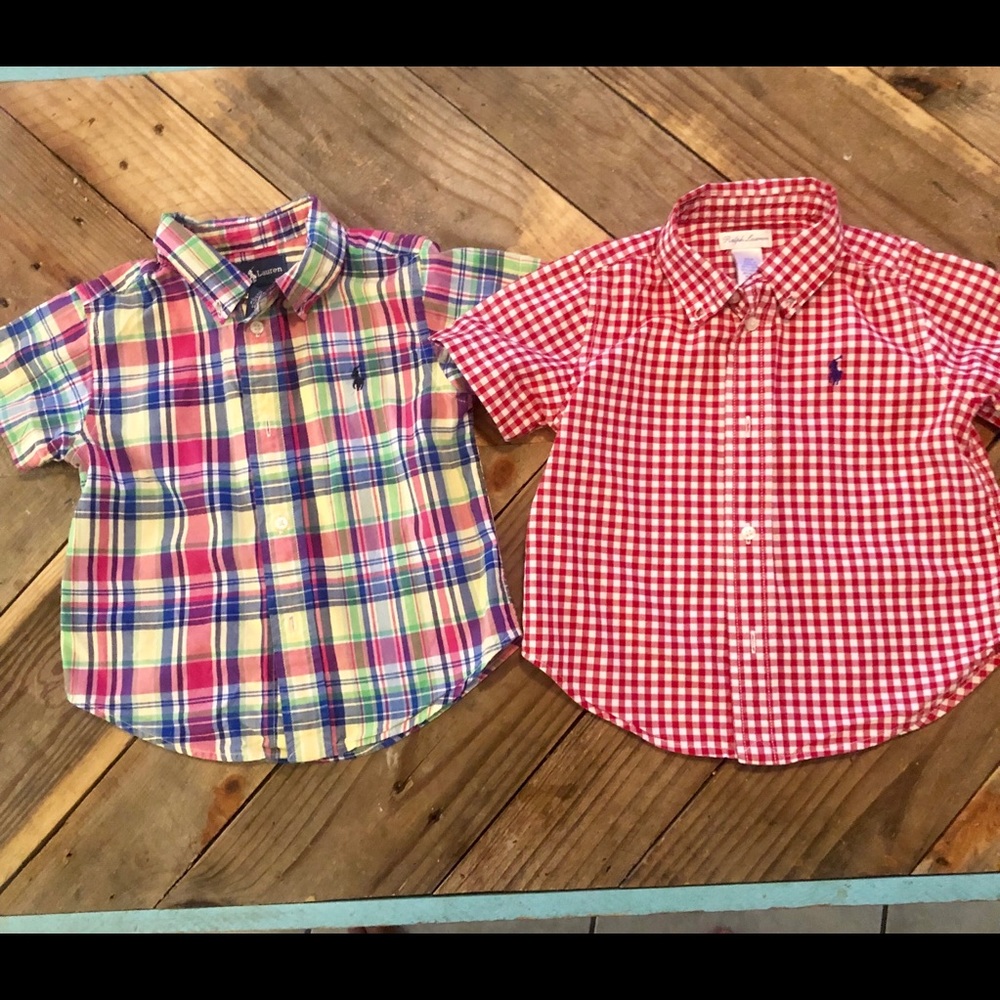 24 month SS button down shirts. 2 each